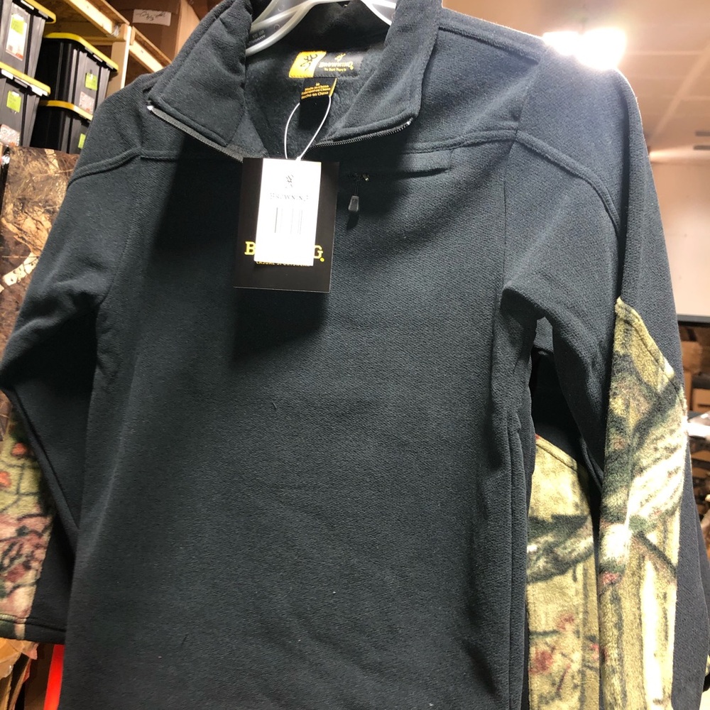 Browning Buckmark Black Camo 3/4 Zip Pullover